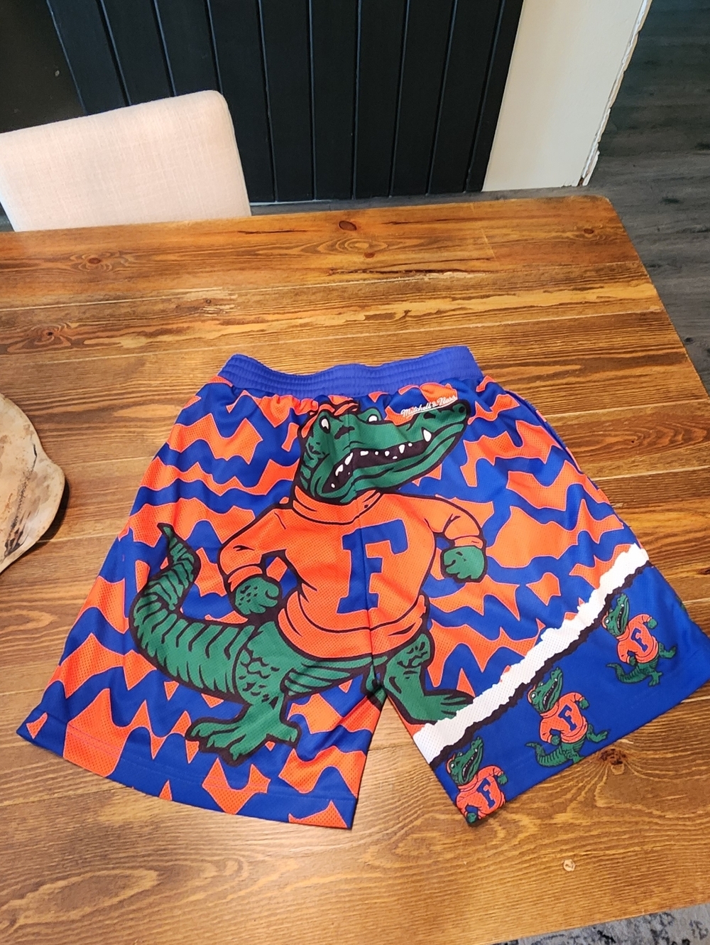 Mitchell & Ness Florida Gators Blue Orange Graphic Athletic Shorts - Picture 2 of 4
